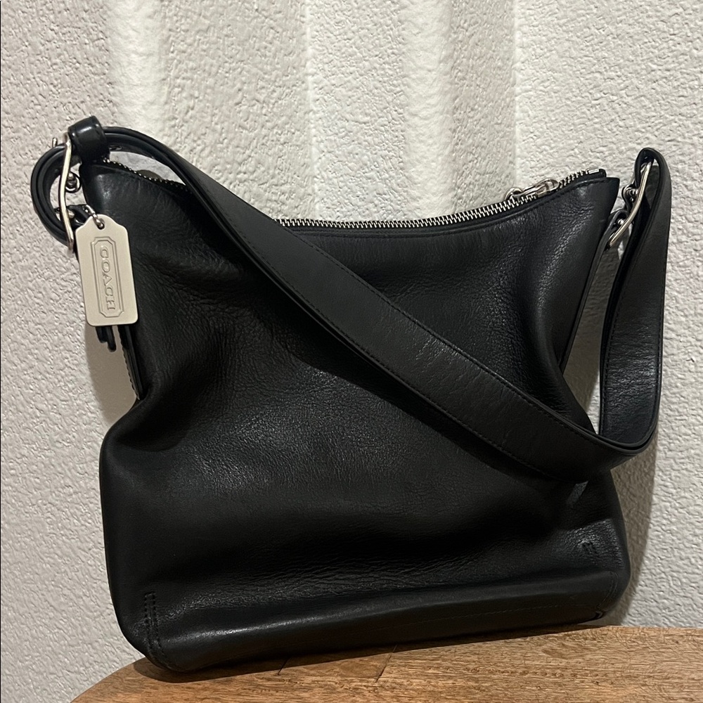 Coach Black Leather Shoulder Bag